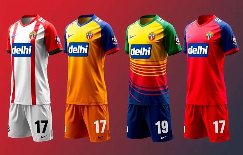 Delhi Dynamos FIFA - Team Jerseys Collection Delhi Dynamos FIFA team jerseys showcasing various Delhi cultural influences and team colors