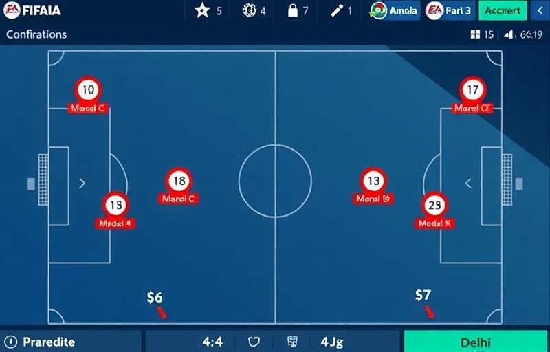 Delhi Dynamos FIFA - Advanced Tactics Delhi Dynamos FIFA tactics screen showing formations optimized for Delhi conditions